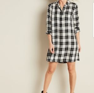 Old Navy Plaid Popover Dress